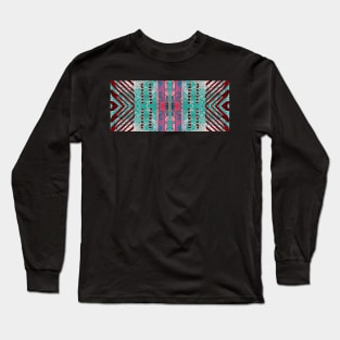 Fijian Tapa Cloth 58 by Hypersphere Long Sleeve T-Shirt